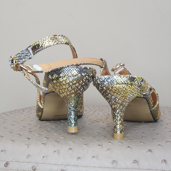 Asos Animal print gold pump sandals - Picture 3 of 7